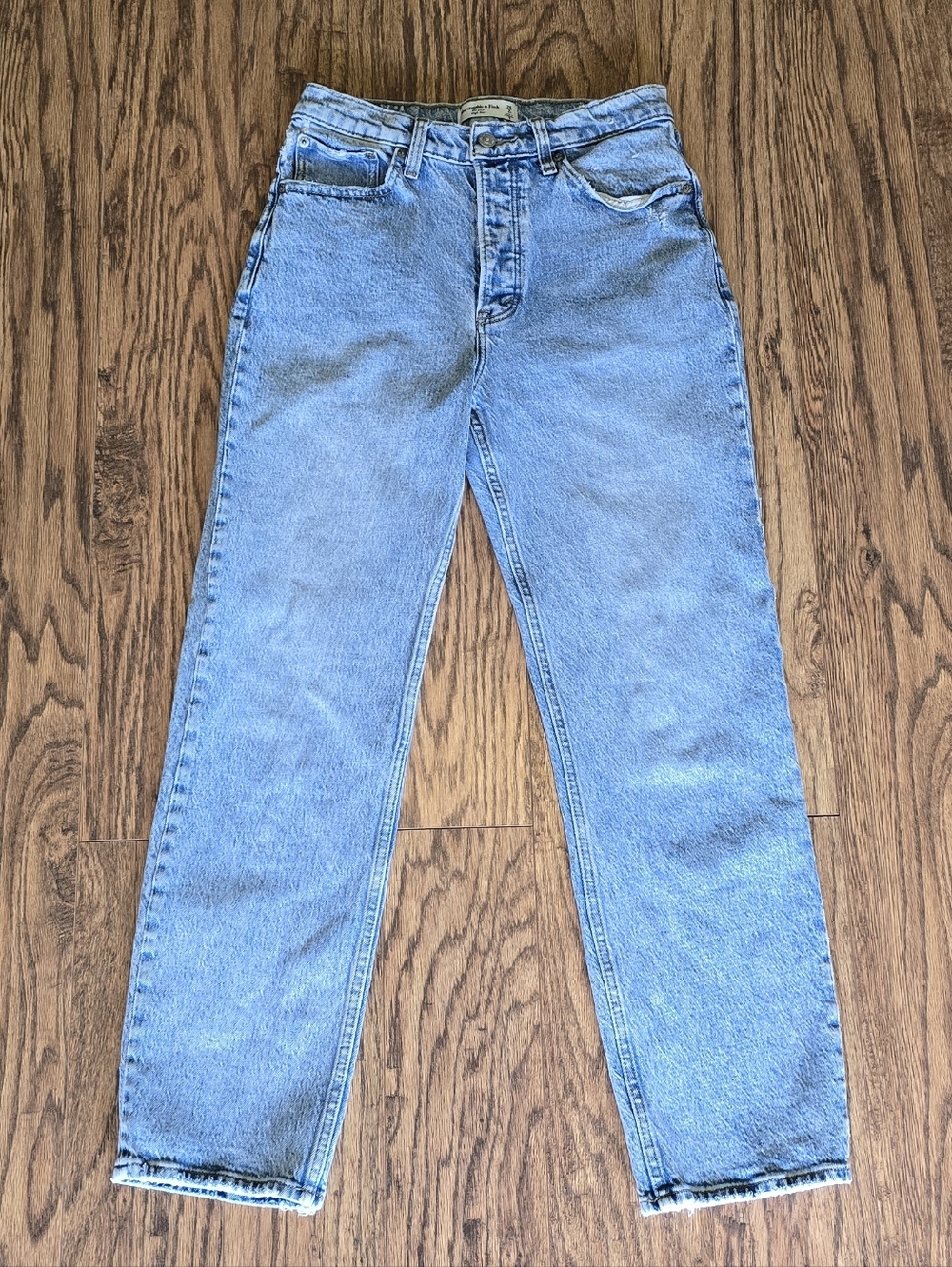 Abercrombie & Fitch High Rise Dad Jeans EUC - Women's Size 2 - Light Wash - Picture 2 of 12